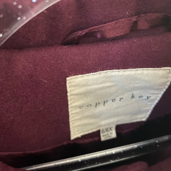COPPER KEY - BURGUNDY TRENCH COAT - Picture 3 of 6